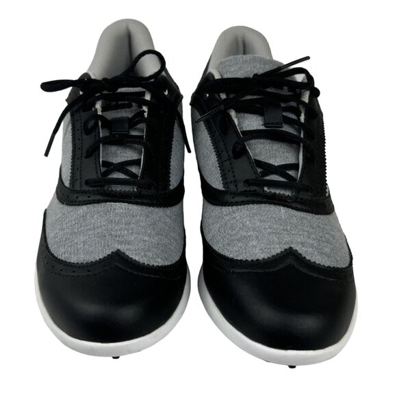 Adidas Adicross Womens Gray Black Wingtip Spikeless Golf Shoes